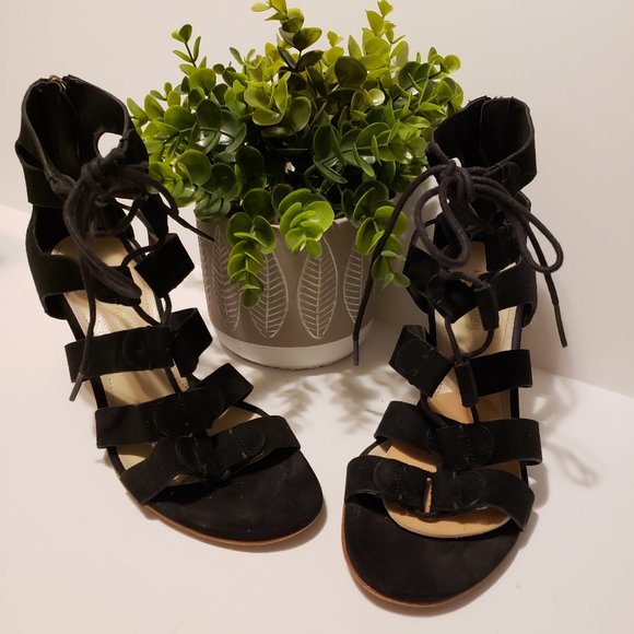 Marc Fisher Black Strappy Sandals - Picture 1 of 10